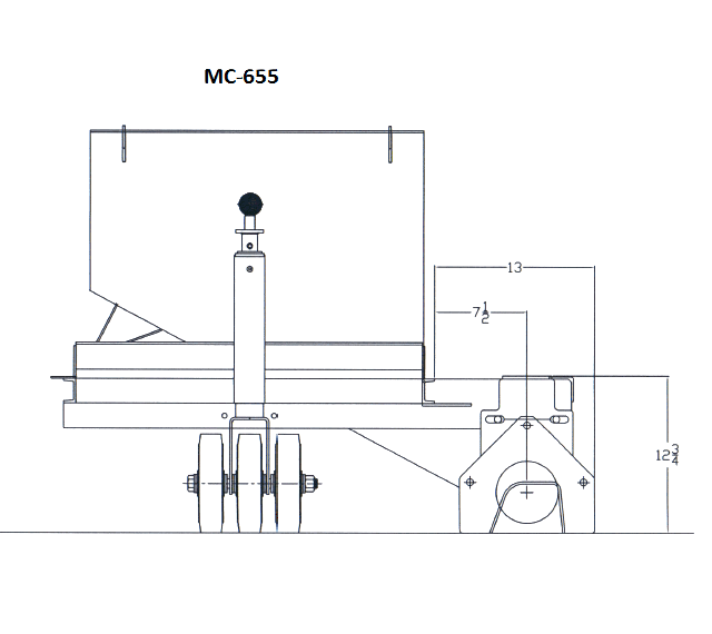 Right hand extrustion only on the MC655 because of the offset