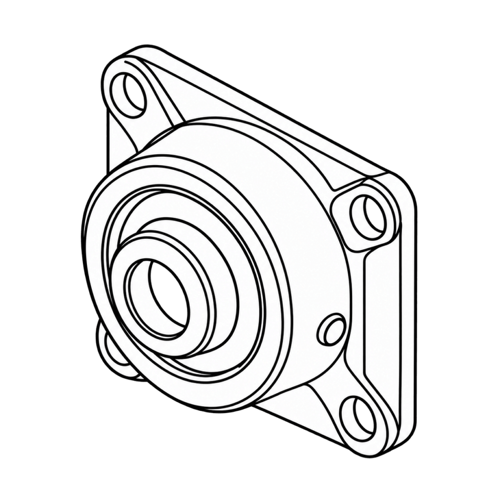 4 Bolt Bearing On Auger Housing